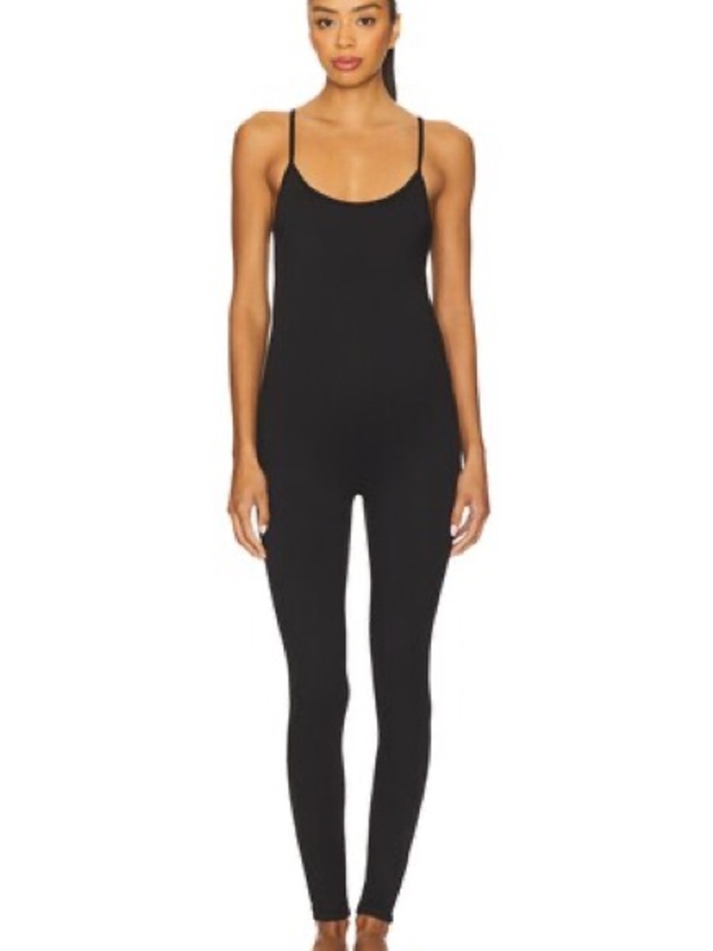 Bumpsuit Black Slim Spaghetti-Strap Unitard